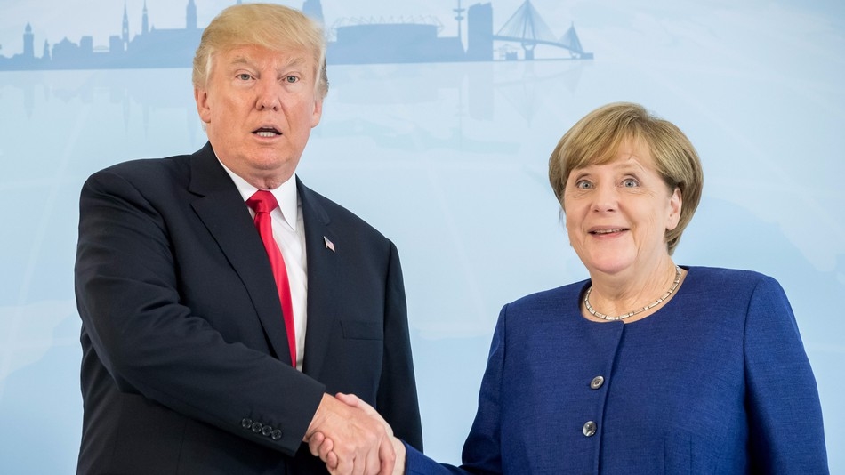 donald trump, angela markel