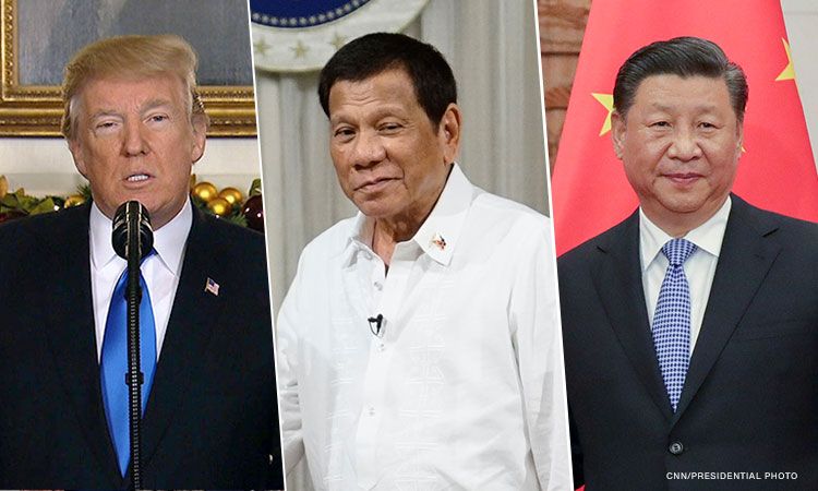 Philippines. US, Rodrigo Duterte, Xi inping, Donald Trump, USA, China, South China Sea