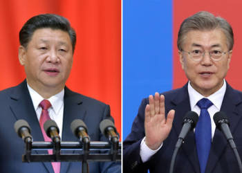 Xi Jinping, Moon Jae-in, China, South Korea, Samsung