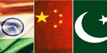 China, Pakistan, India
