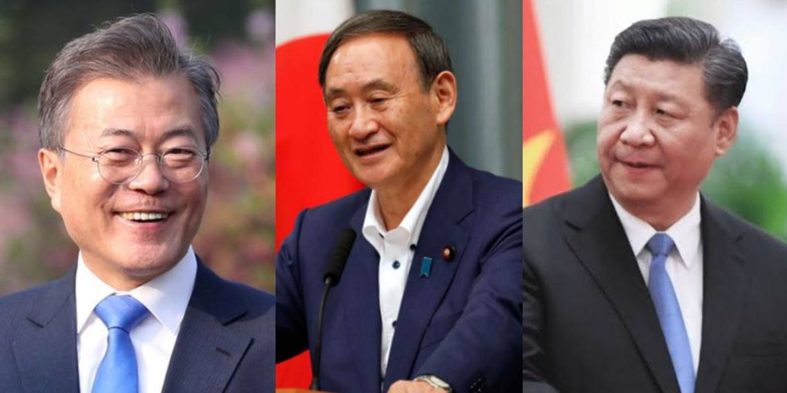 Japan, South Korea, China, Xi Jinping, Yoshihide Suga, Moon Jae-in