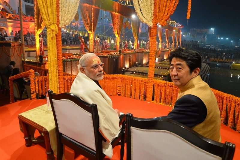 Japan, Abe, India