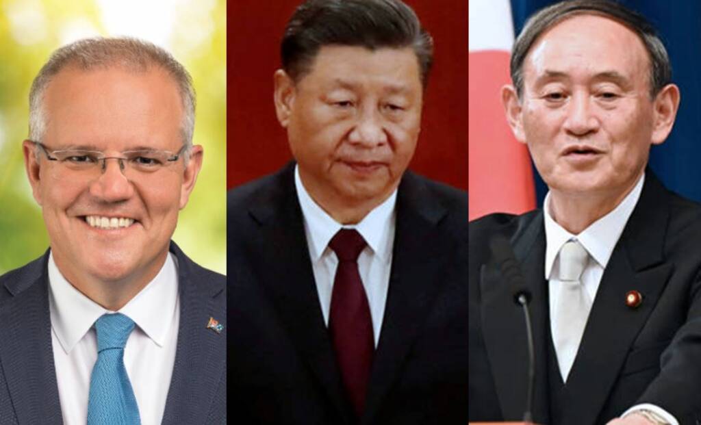 Scott Morrison, Xi Jinping, Quad, China, Japan, suga