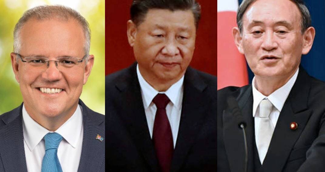 Scott Morrison, Xi Jinping, Quad, China, Japan, suga