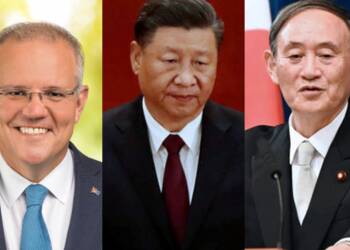Scott Morrison, Xi Jinping, Quad, China, Japan, suga