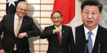 Japan, Australia, Suga, Scott Morrison, Xi Jinping, China, RCEP