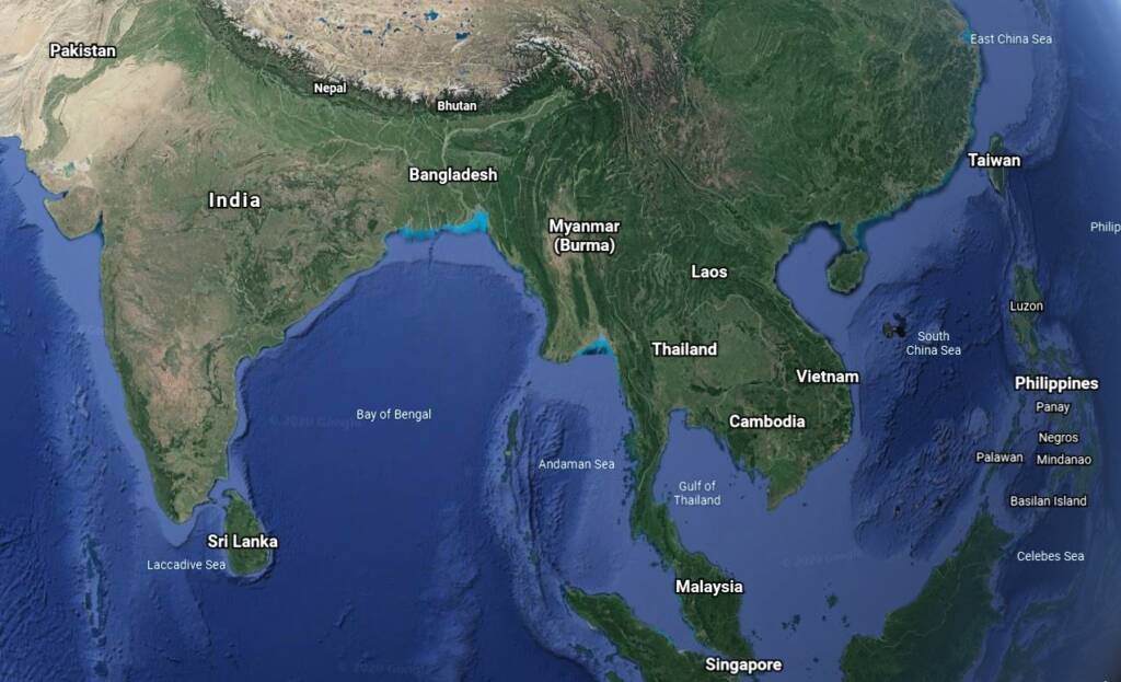 India, Vietnam, Thailand