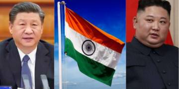 North Korea, China, India