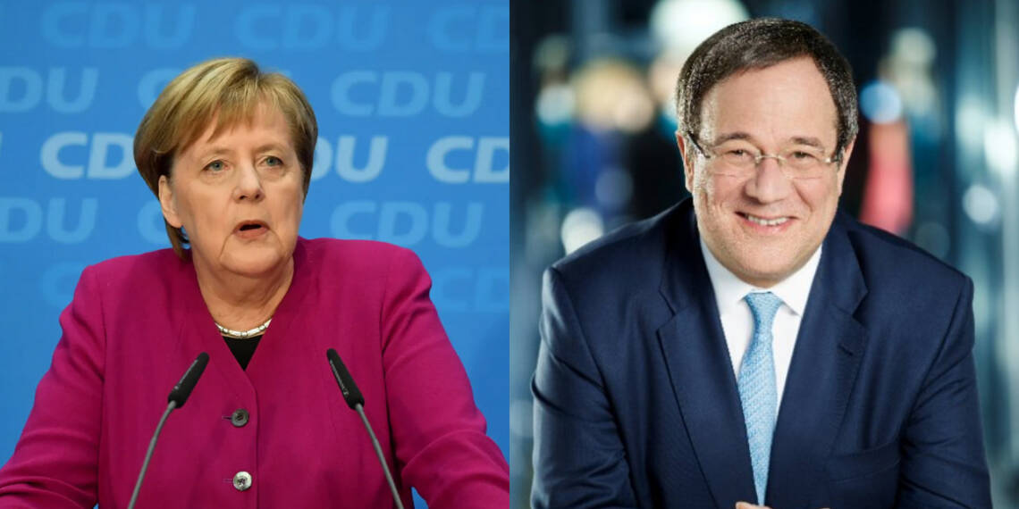Laschet, Merkel, Germany
