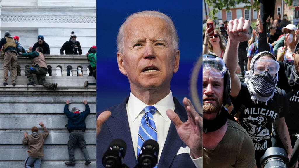 Biden, Trump, Capitol Hill, Antifa