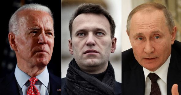 Navalny, Putin, Biden, Russia