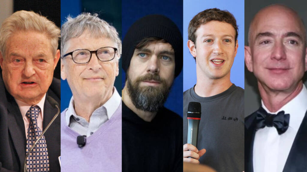 Gates, Dorsey, Bezos, Zuckerberg, USA, Soros, Dorsey