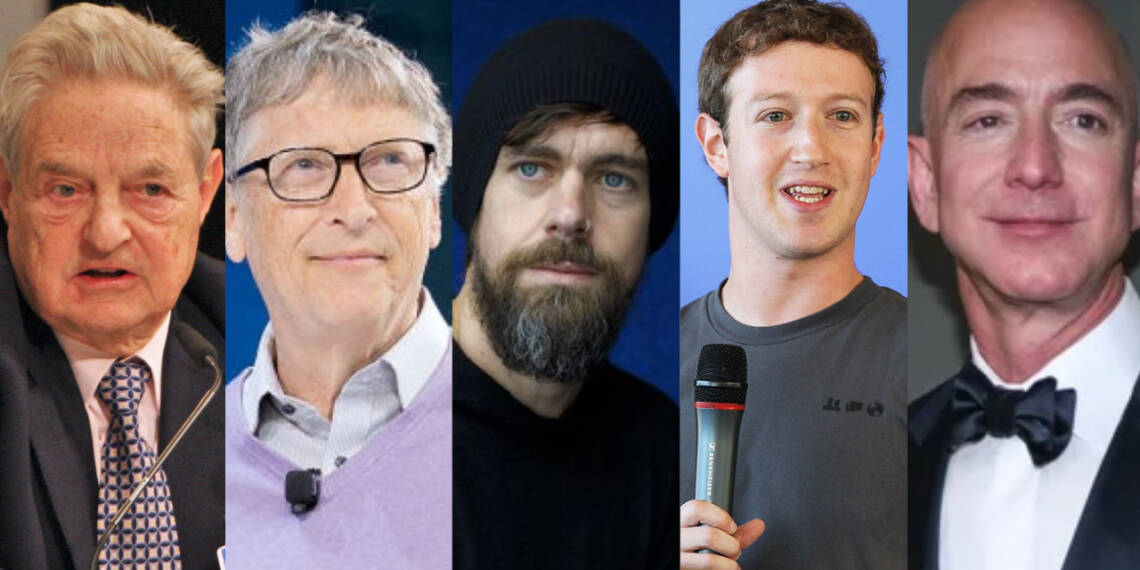Gates, Dorsey, Bezos, Zuckerberg, USA, Soros, Dorsey