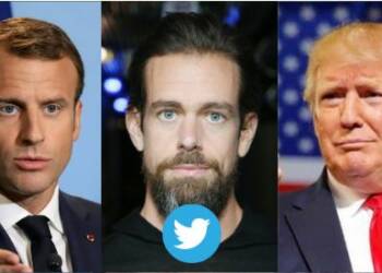 Twitter, Trump, Macron
