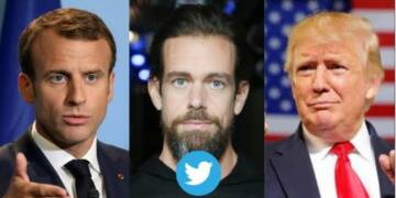 Twitter, Trump, Macron