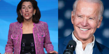 Joe Biden, Gina Raimundo, WeChat, Tencent, China