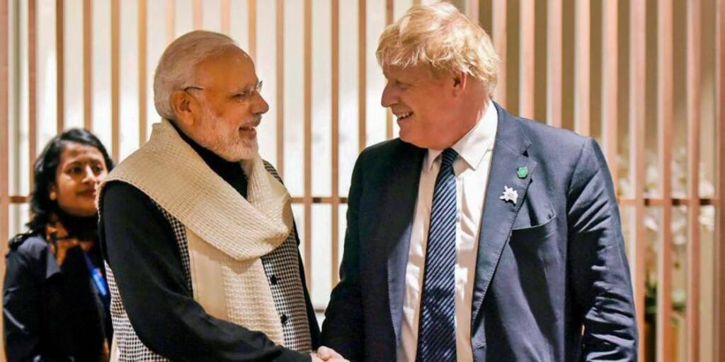 Modi, Boris Johnson, UK, India