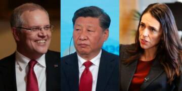 New Zealand, China, Australia