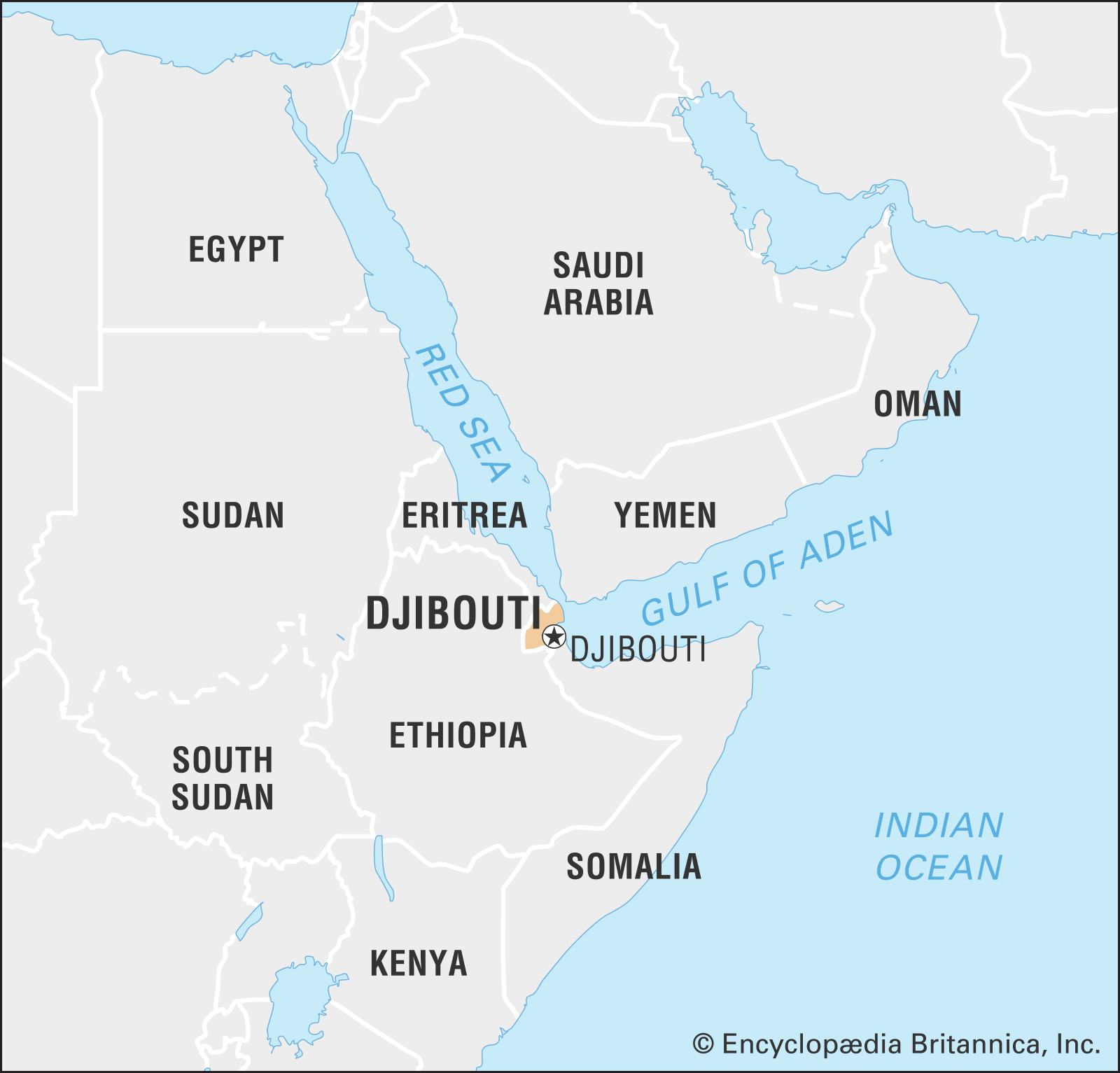 Djibouti Map