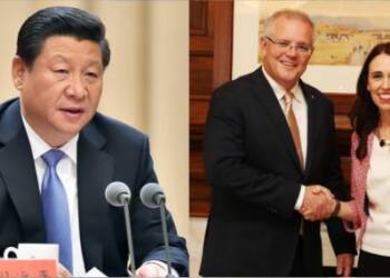 China, New Zealand, Scott Morrison, Jacinda Ardern