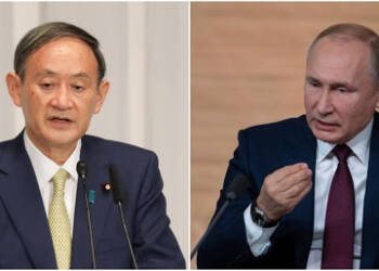 Japan, China, Russia, Vladimir Putin, Yoshihide Suga, Xi Jinping,