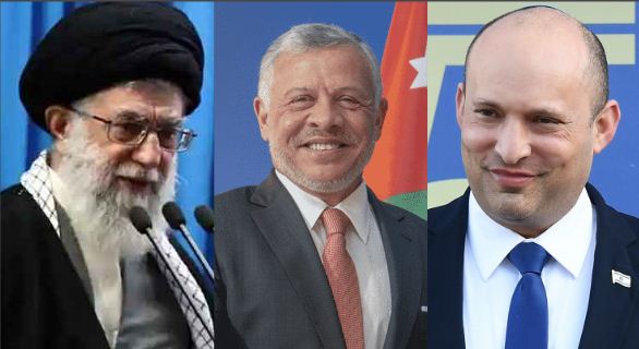 Naftali Benett, King Abdullah, Ali Khamenei Jordan Israel