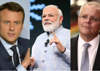 Modi Macron Morrison China