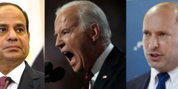 Abdel Fattah, Biden, Nafatali Bennett, Egypt, USA, Israel