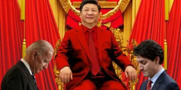 Meng Wanzhou sitting on the throne