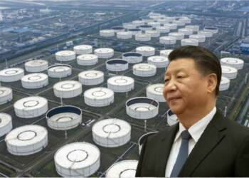 oil reserves china aerial view