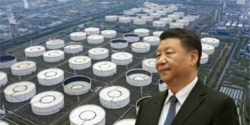 oil reserves china aerial view