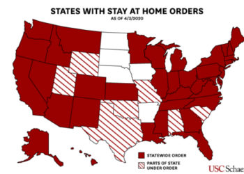 States with Stay at Home Orders