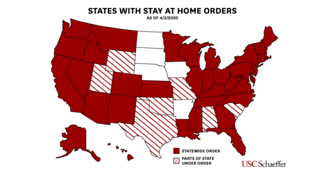 States with Stay at Home Orders