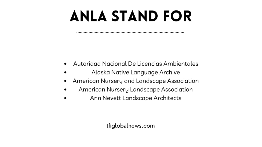 ANLA Stand for table