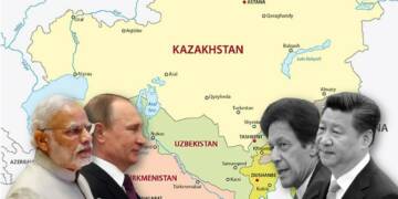 Central Aisa China Russia Pakistan India