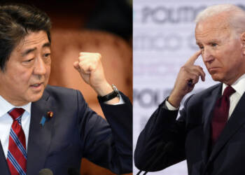 Shinzo Abe sends out a stern message to China, but it’s meant for Biden