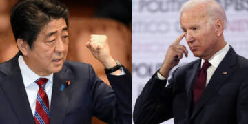 Shinzo Abe sends out a stern message to China, but it’s meant for Biden