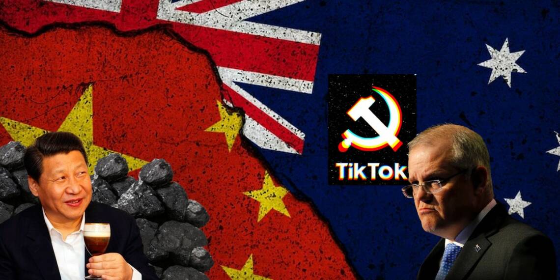China Australia Australian Morrison TikTok