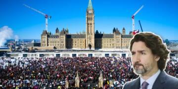 Trudeau Canadian Truckers Vaccine Mandate Protest