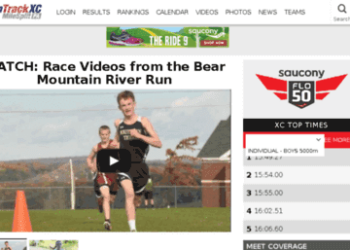 PA Milesplit website dashboard