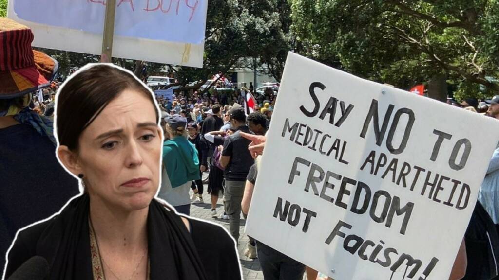 Protests New Zealand Jacinda Ardern MAGA