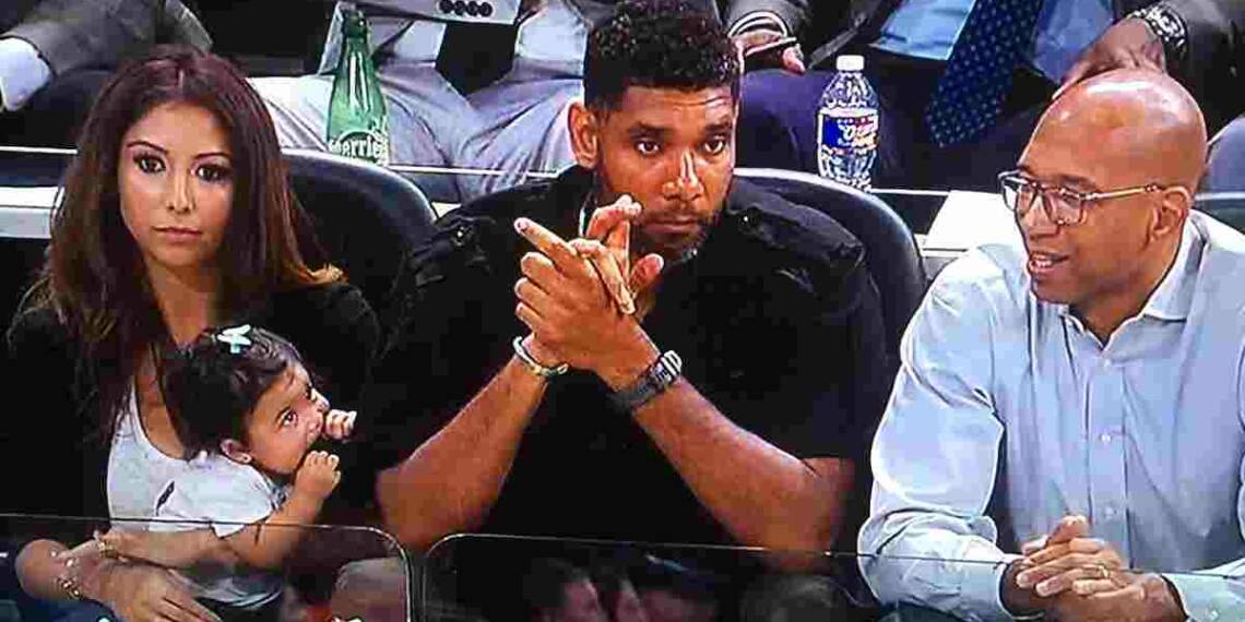 Vanessa Macias with her family in a basketball match