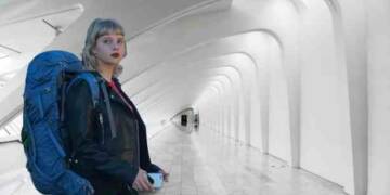 Actress Ella Newton at metro station