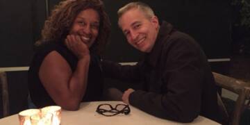 Jay Karnes with his friend