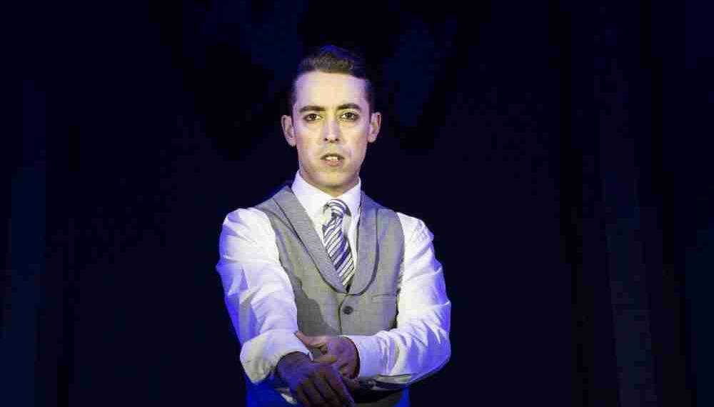 Marc Pickering performing on stage