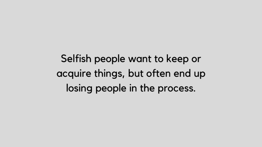 Selfish world quote for Instagram