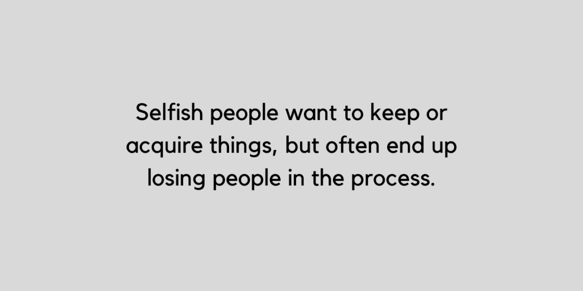 Selfish world quote for Instagram