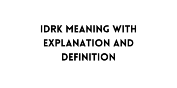 IDRK full form table