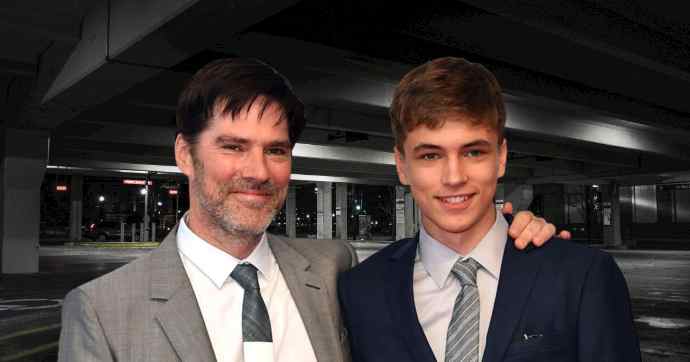 James Parker Gibson with his father at award show