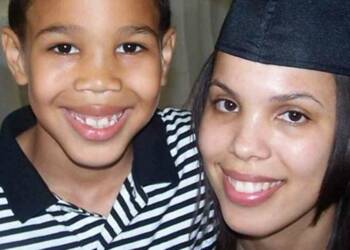 Brandy Cole with her son at the age of 25